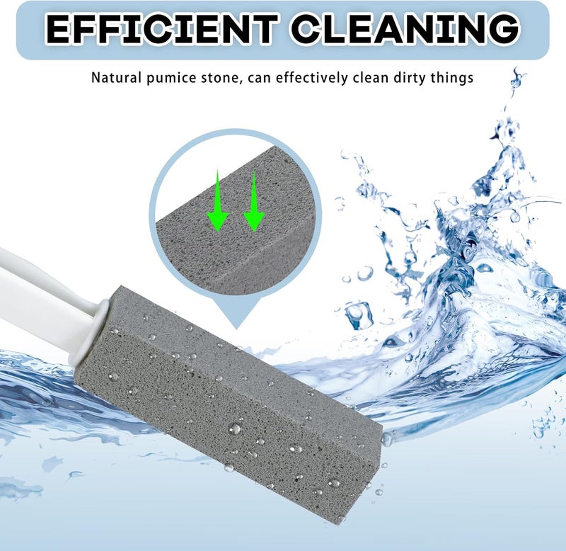 ARZQUT 2 Packs Pumice Cleaning Stone with Extra Long Handle, Pumice Stone for Toilet Bowl Cleaning for Cleaning Toilets, Bathtubs, Grills, Swimming Pools, Sinks - Image 3